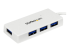 Startech Bärbar SuperSpeed mini USB 3.0-hubb med 4 portar - Höger vinkel