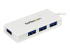Startech Bärbar SuperSpeed mini USB 3.0-hubb med 4 portar - Vänster vinkel